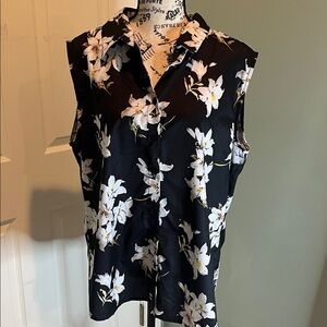 Timsem Black Floral Blouse